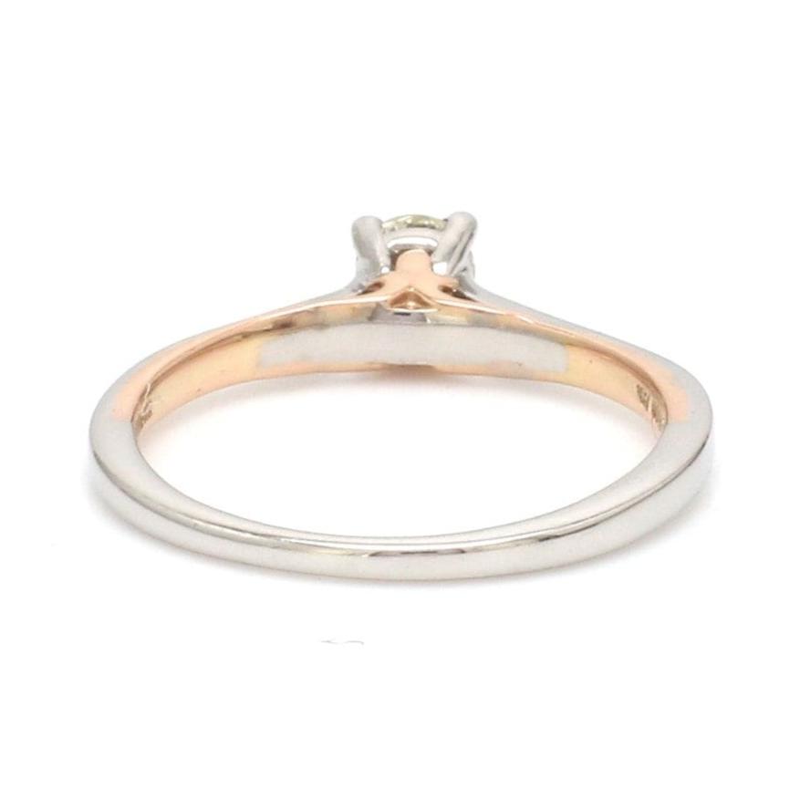 23 Pointer Solitaire Platinum Rose Gold Ring for Women JL PT 1151