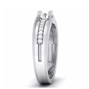 25-Pointer Designer Platinum Ring for Men JL PT 5856