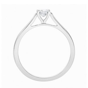 25 Pointer Platinum Solitaire Cathedral Ring for Women JL PT 330