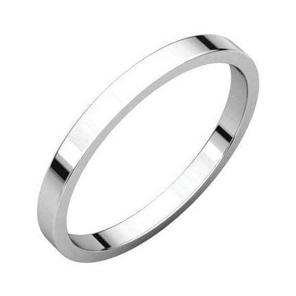 2mm Flat Platinum Wedding Ring JL PT 222-Flat