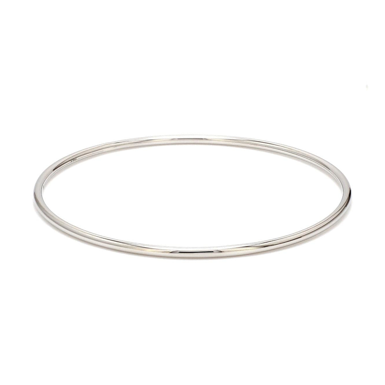 2mm Hollow Platinum Bangle Lightweight for Women JL PTB 1101