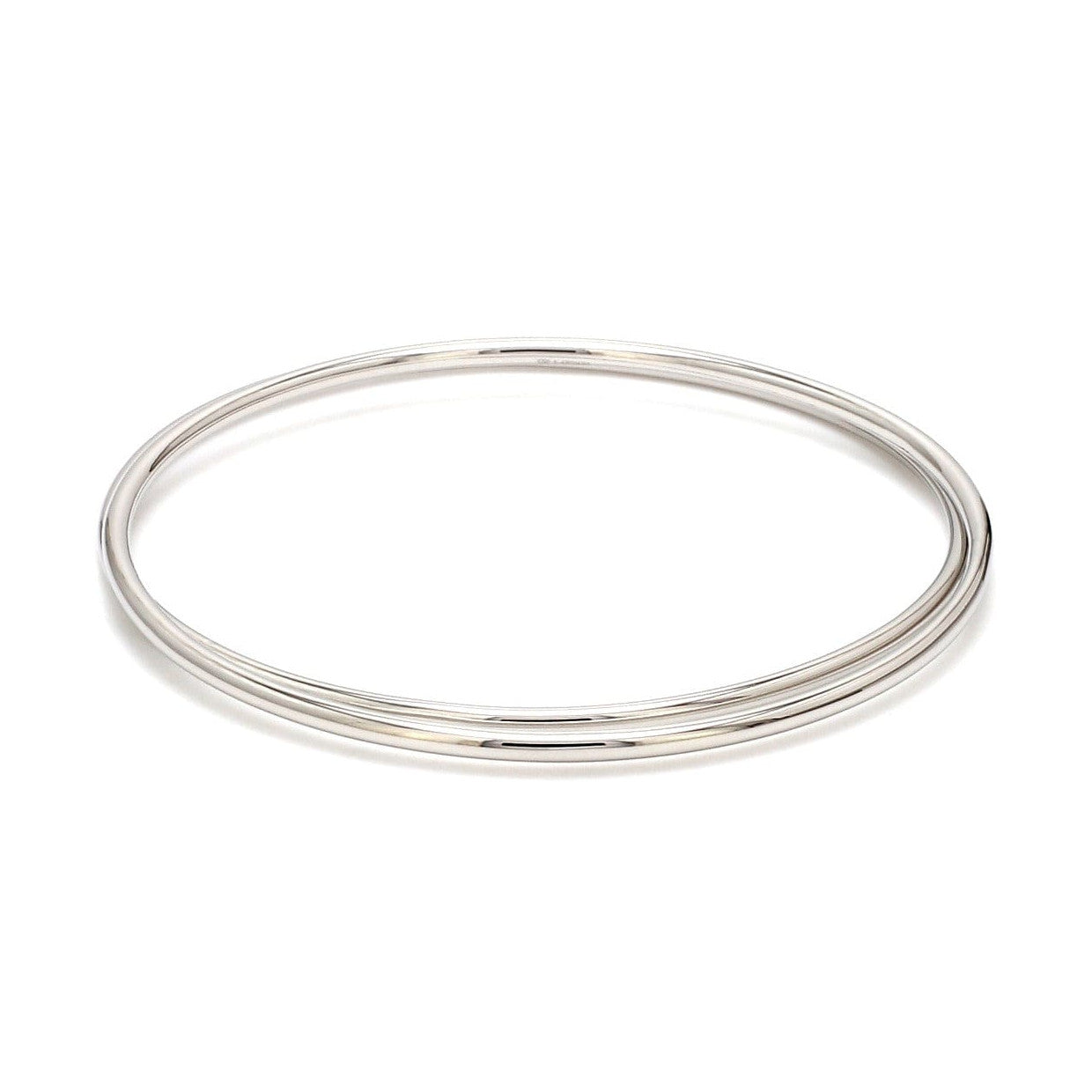 2mm Hollow Platinum Bangle Lightweight for Women JL PTB 1101