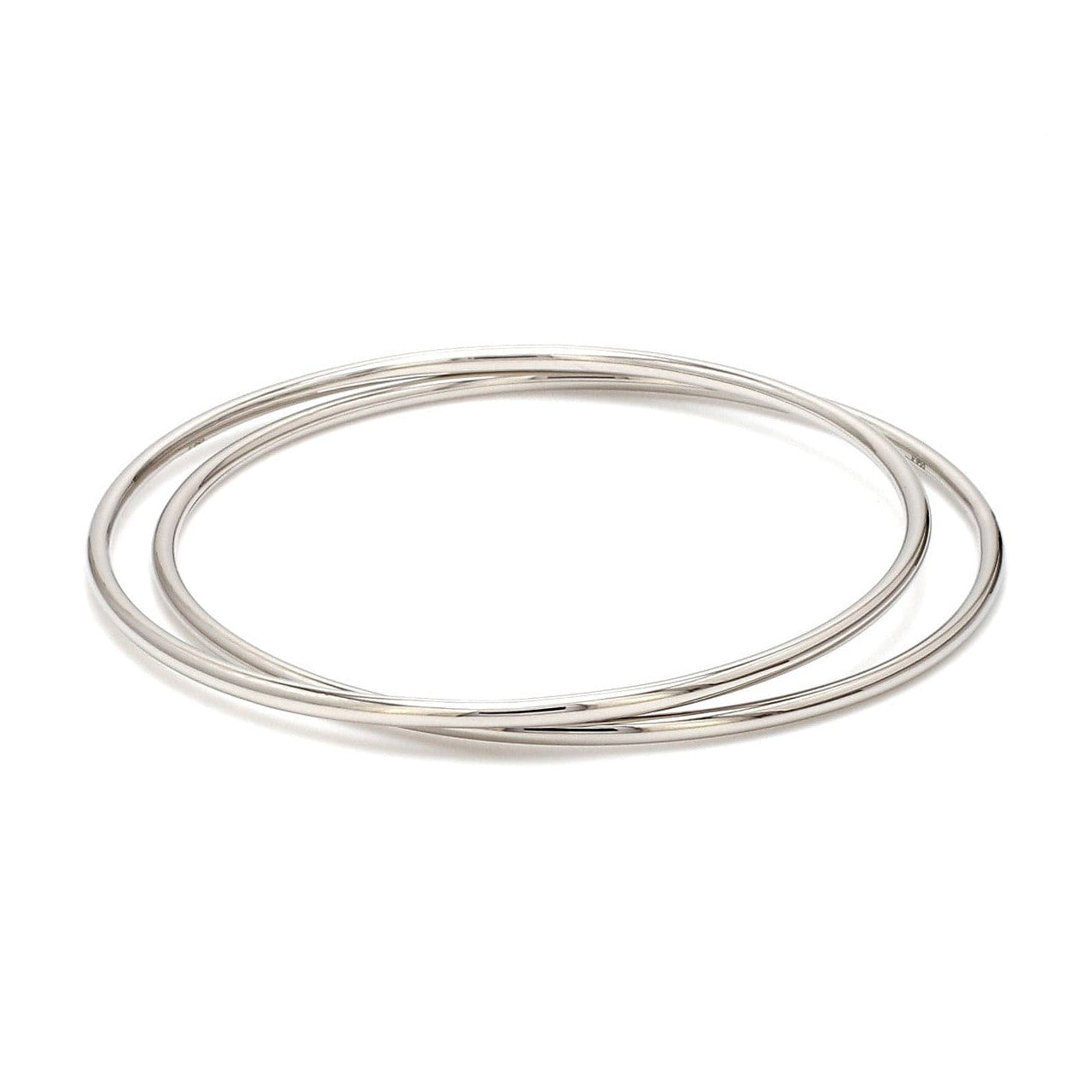 2mm Hollow Platinum Bangle Lightweight for Women JL PTB 1101