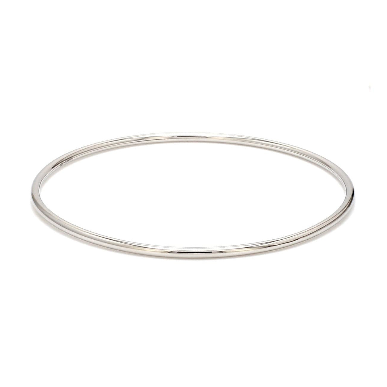 2mm Hollow Platinum Bangle Lightweight for Women JL PTB 1101