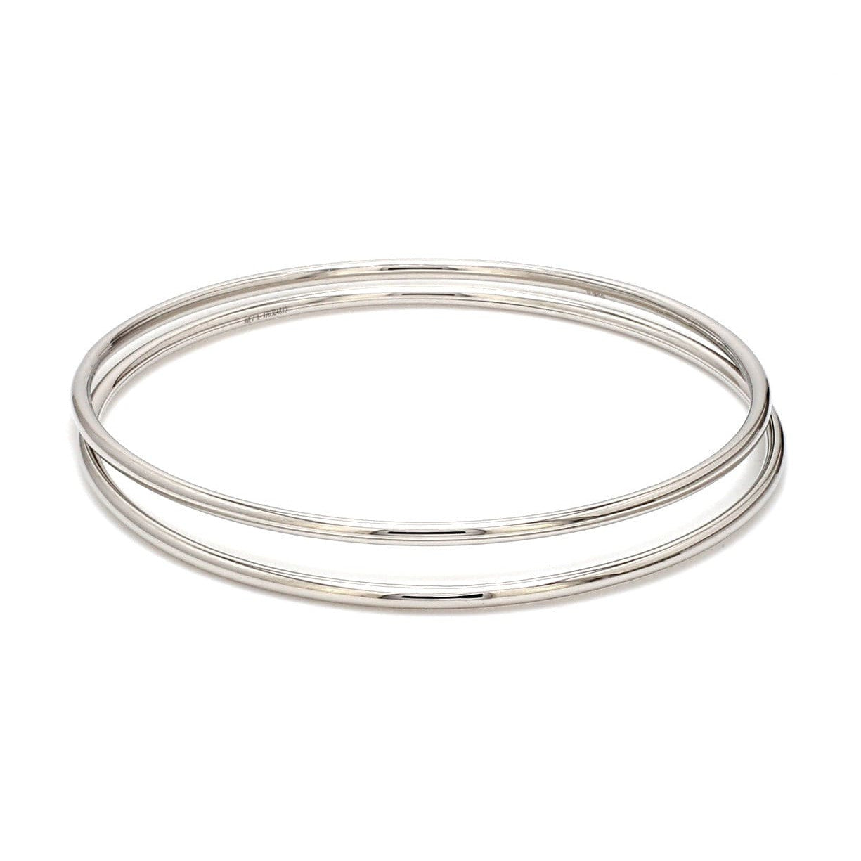 2mm Hollow Platinum Bangle Lightweight for Women JL PTB 1101