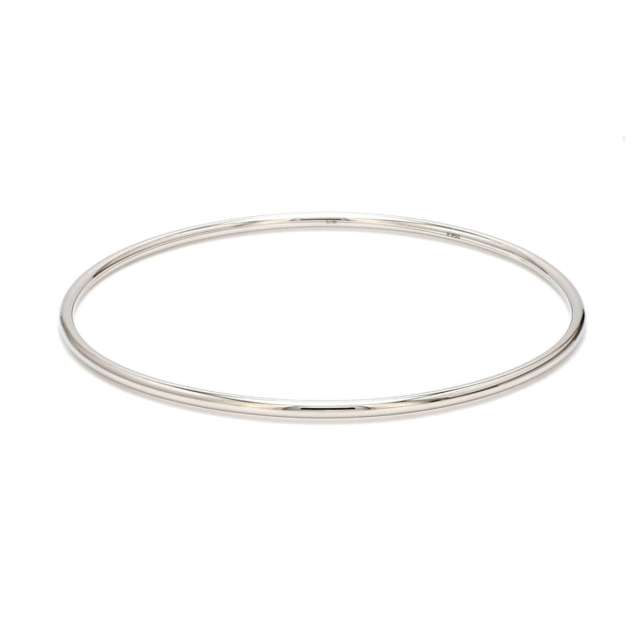 2mm Hollow Platinum Bangle Lightweight for Women JL PTB 1101