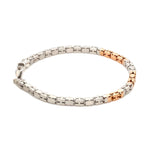 Load image into Gallery viewer, 3.25mm Platinum Rose Gold Bracelet with Hi-Polish &amp; Matte Finish for Men JL PTB 1178-A
