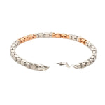 Load image into Gallery viewer, 3.25mm Platinum Rose Gold Bracelet with Hi-Polish &amp; Matte Finish for Men JL PTB 1178-A
