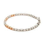 Load image into Gallery viewer, 3.25mm Platinum Rose Gold Bracelet with Hi-Polish &amp; Matte Finish for Men JL PTB 1178-A
