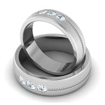 Load image into Gallery viewer, 3 Diamond Platinum Love Bands JL PT 652
