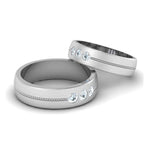 Load image into Gallery viewer, 3 Diamond Platinum Love Bands JL PT 652
