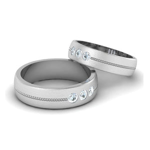 3 Diamond Platinum Love Bands JL PT 652