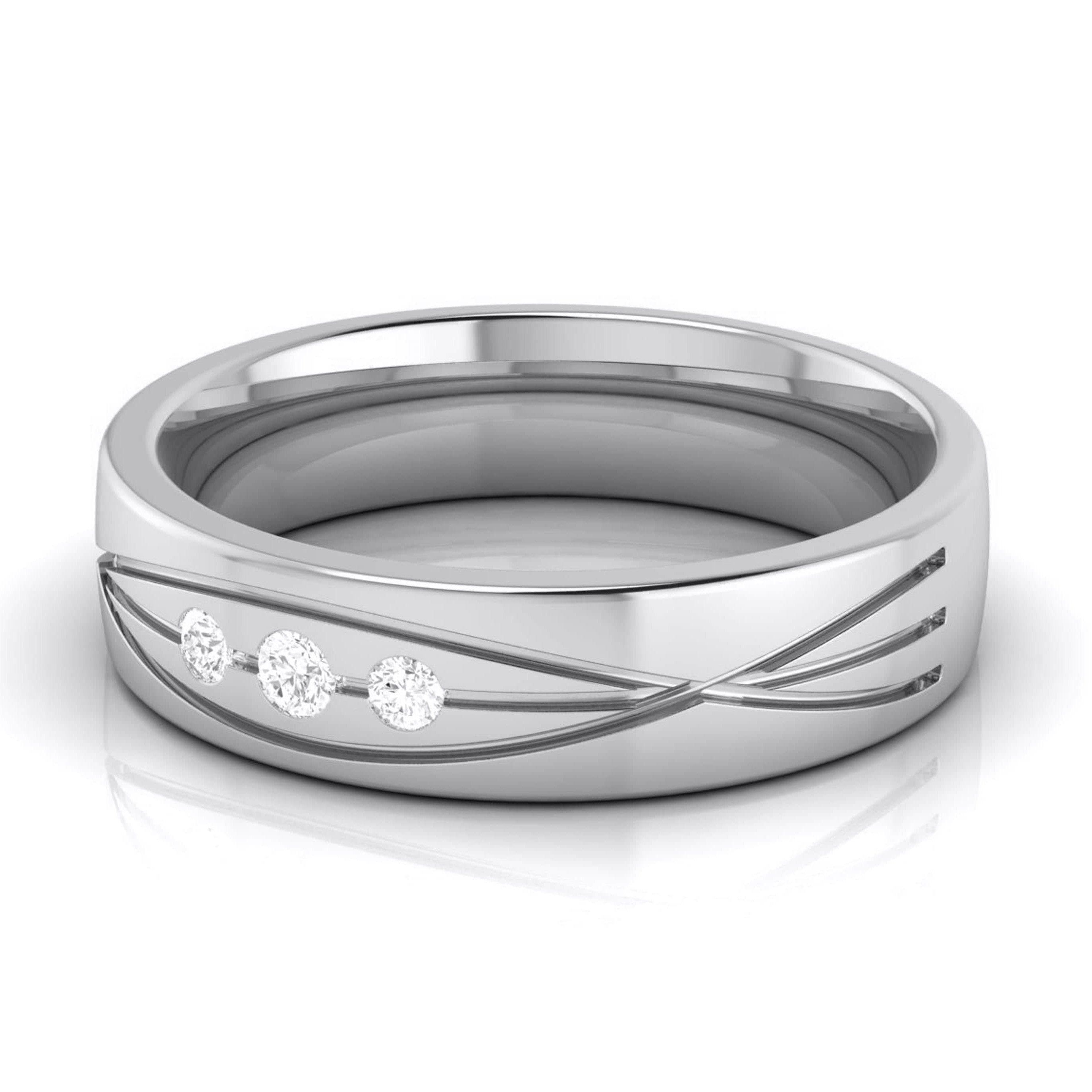 3 Diamond Platinum Love Bands  JL PT R-8001