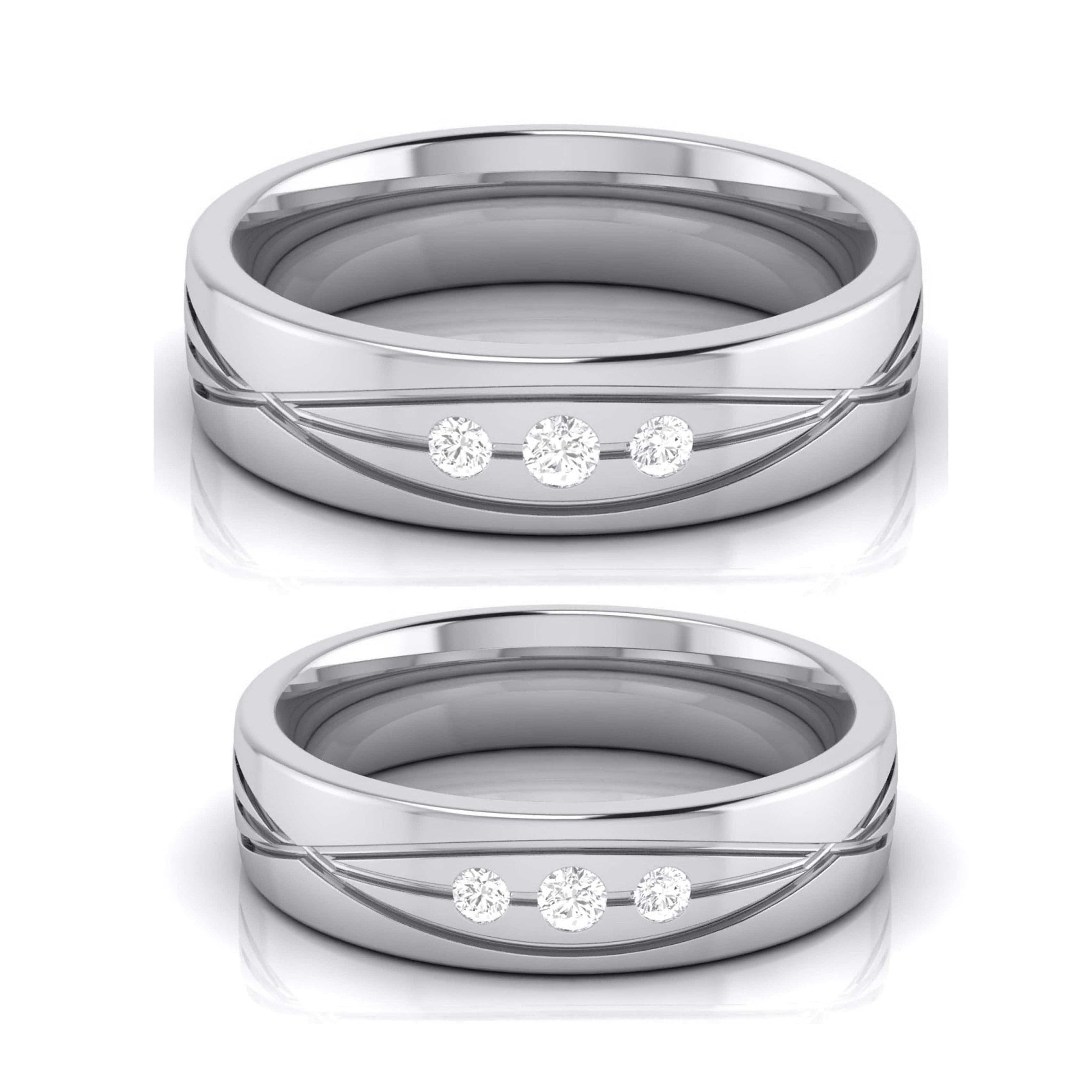 3 Diamond Platinum Love Bands  JL PT R-8001