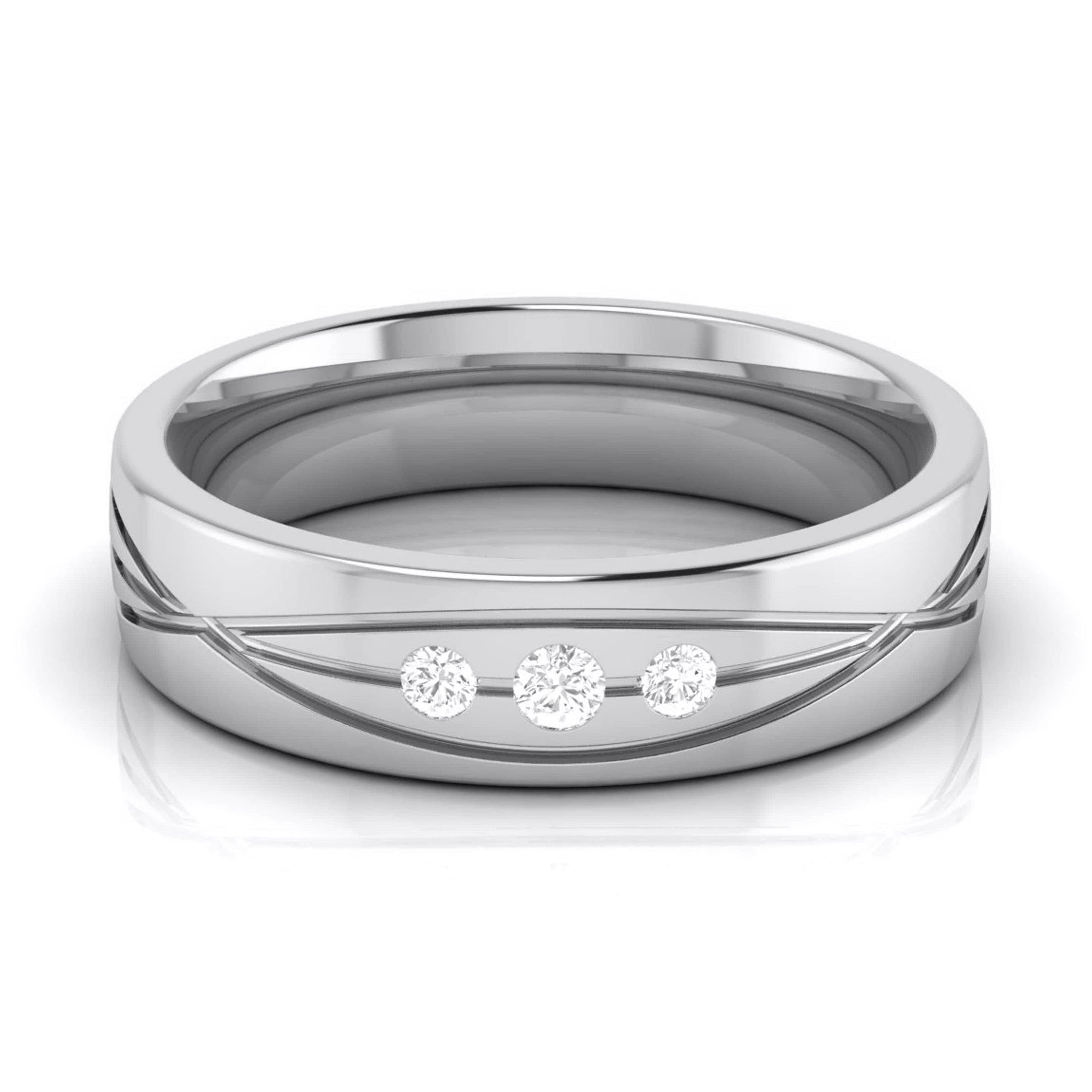 3 Diamond Platinum Love Bands  JL PT R-8001