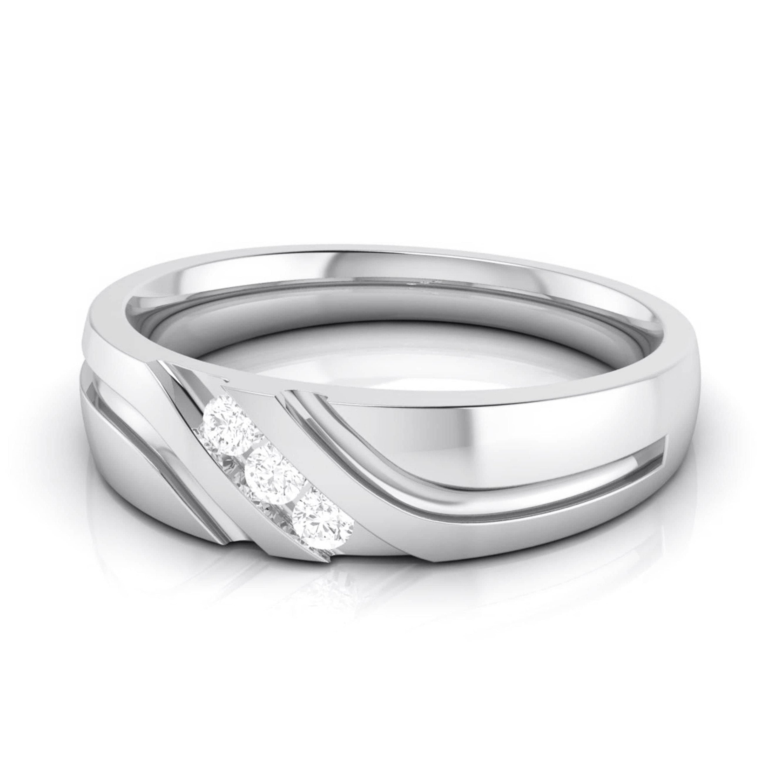 3 Diamond Platinum Love Bands JL PT R-8003