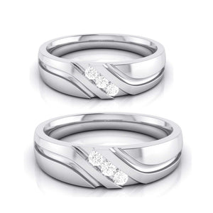 3 Diamond Platinum Love Bands JL PT R-8003