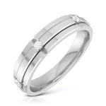 Load image into Gallery viewer, 3 Diamond Platinum Love Bands JL PT R-8018
