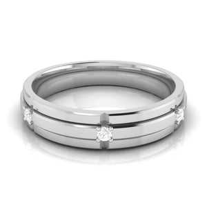 3 Diamond Platinum Love Bands JL PT R-8018