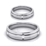 Load image into Gallery viewer, 3 Diamond Platinum Love Bands JL PT R-8018
