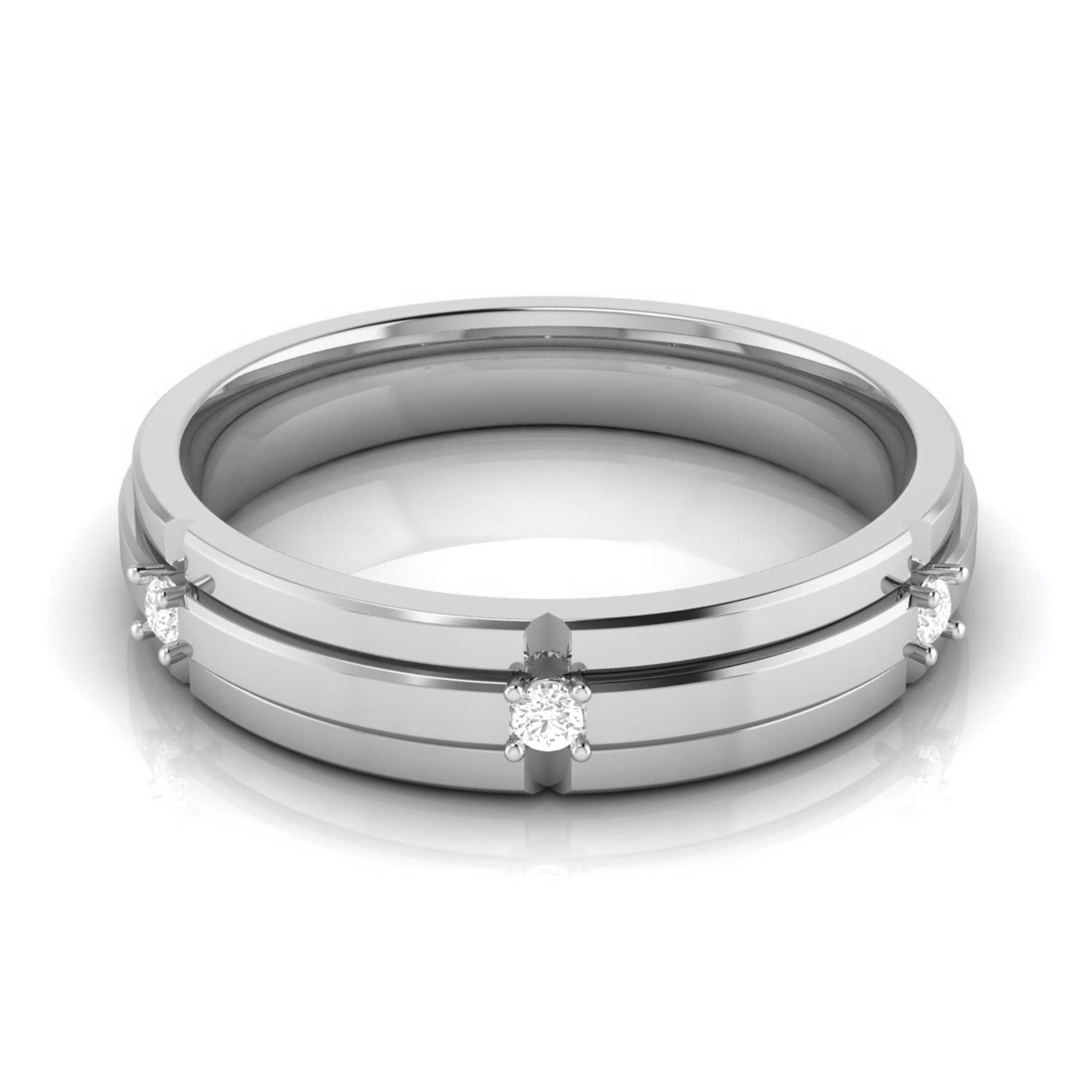 3 Diamond Platinum Love Bands JL PT R-8018