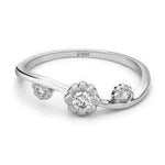 Load image into Gallery viewer, 3 Diamond Platinum Ring for Women JL PT 13
