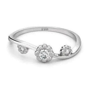 3 Diamond Platinum Ring for Women JL PT 13