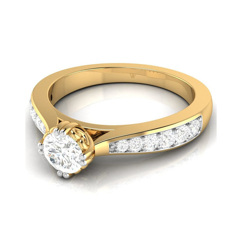 2-Carat Lab Grown Solitaire 18K Yellow Gold Ring JL AU LG G-107Y-E   Jewelove.US