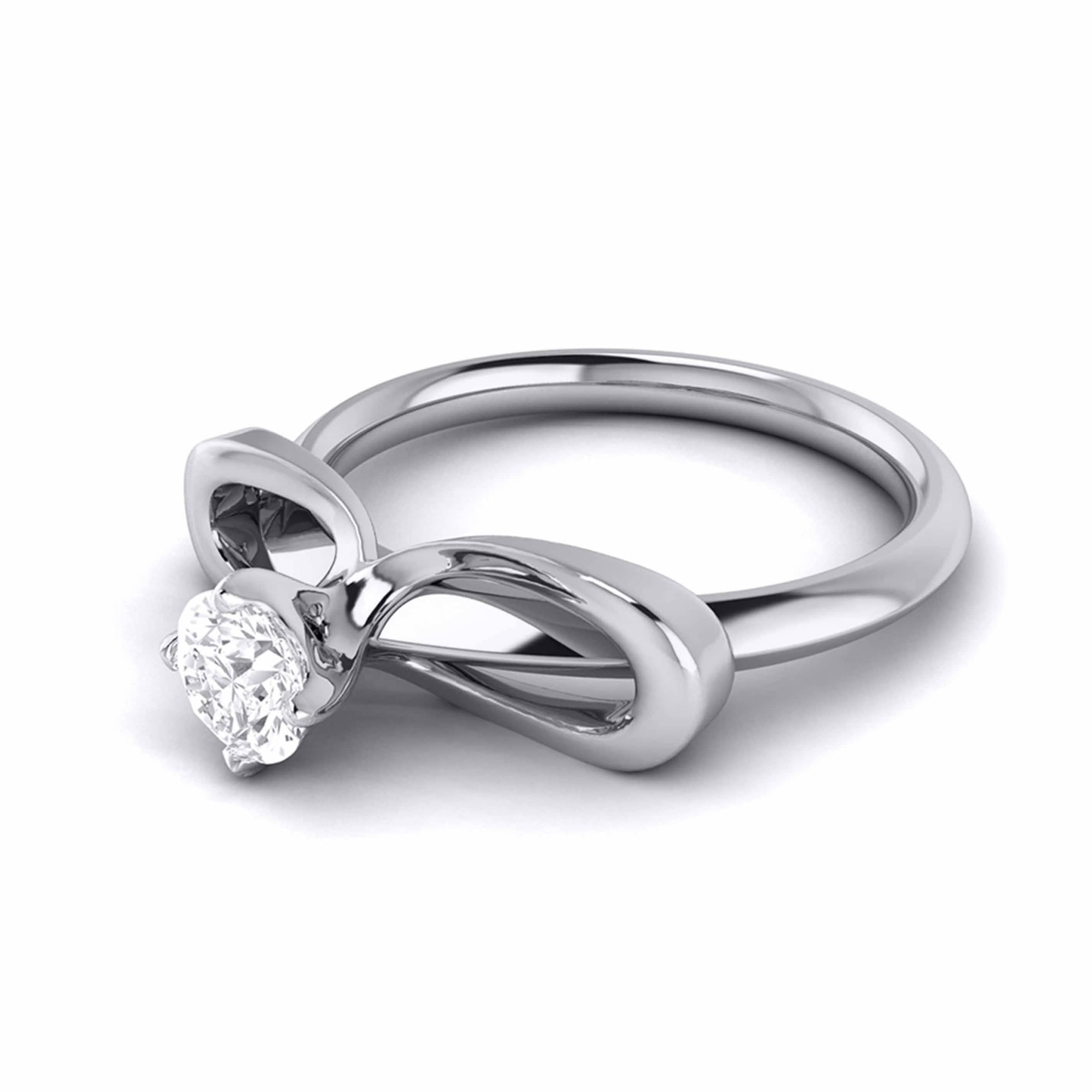 70-Pointer Lab Grown Solitaire Platinum Engagement Ring for Women JL PT LG G-112-C   Jewelove.US