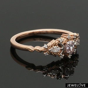 30-Pointer Natural Fancy Pink Diamond 18K Rose Gold Ring JL AU 136R