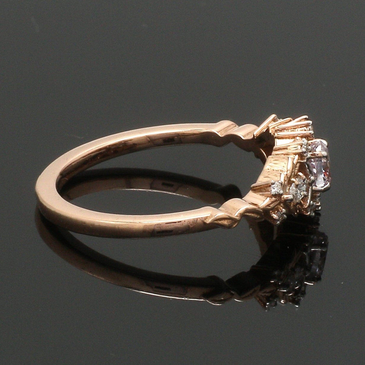 30-Pointer Natural Fancy Pink Diamond 18K Rose Gold Ring JL AU 136R