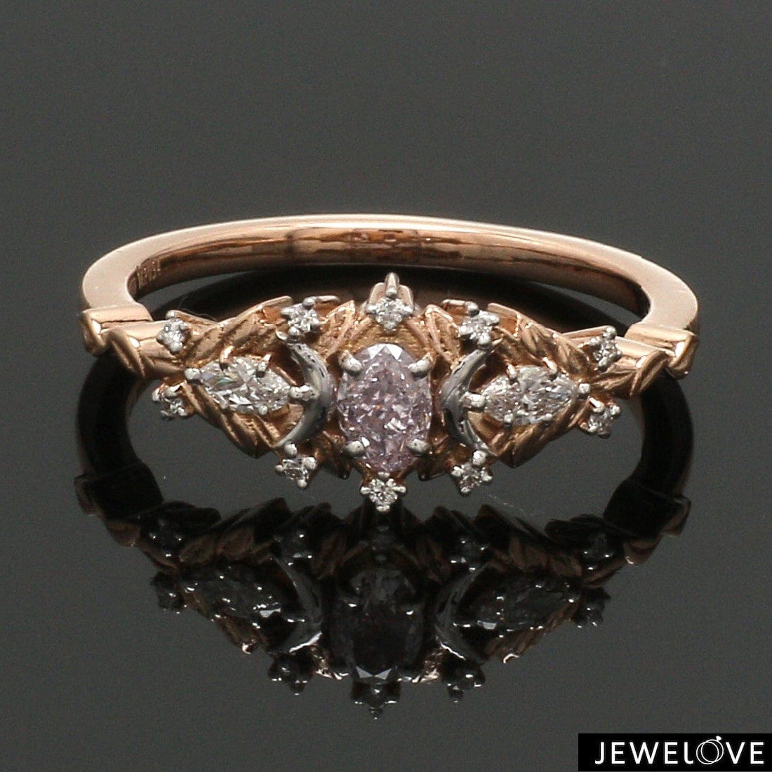 30-Pointer Natural Fancy Pink Diamond 18K Rose Gold Ring JL AU 136R