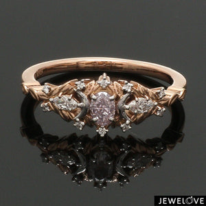 30-Pointer Natural Fancy Pink Diamond 18K Rose Gold Ring JL AU 136R