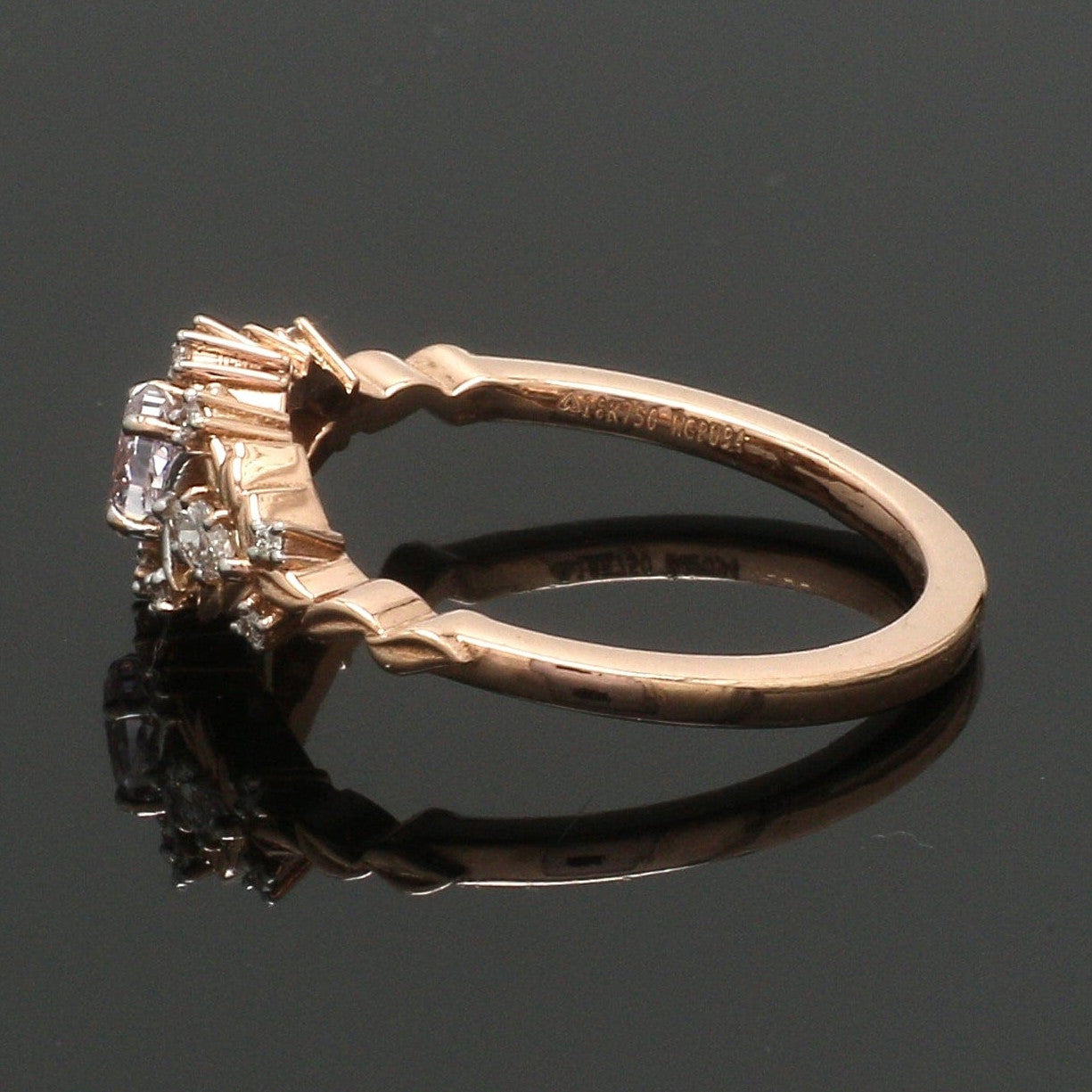 30-Pointer Natural Fancy Pink Diamond 18K Rose Gold Ring JL AU 136R