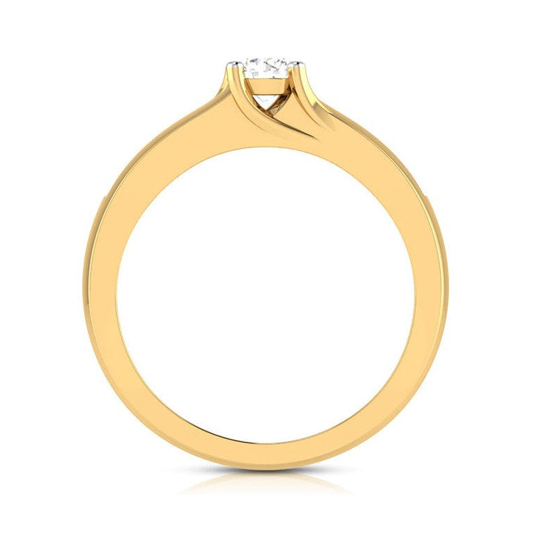 50-Pointer Lab Grown Solitaire Diamond Accents 18K Yellow Gold Ring JL AU LG G-119Y-A   Jewelove.US