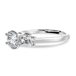 Load image into Gallery viewer, 30-Pointer Solitaire Diamond Accents Platinum Ring JL PT 1229
