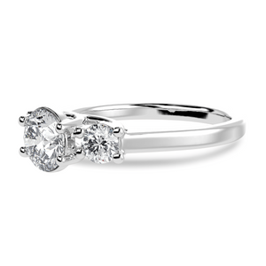 70-Pointer Solitaire Diamond Accents Platinum Ring JL PT 1229-B