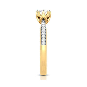 50-Pointer Lab Grown Solitaire Diamond Shank 18K Yellow Gold Ring JL AU LG G-109Y-A   Jewelove.US