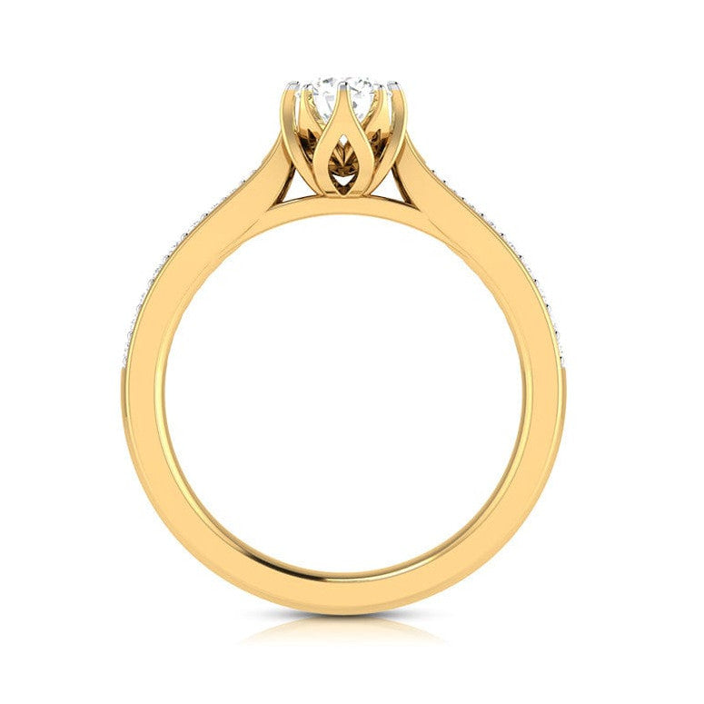 1.50-Carat Lab Grown Solitaire Diamond Shank 18K Yellow Gold Ring JL AU LG G-109Y-D   Jewelove.US