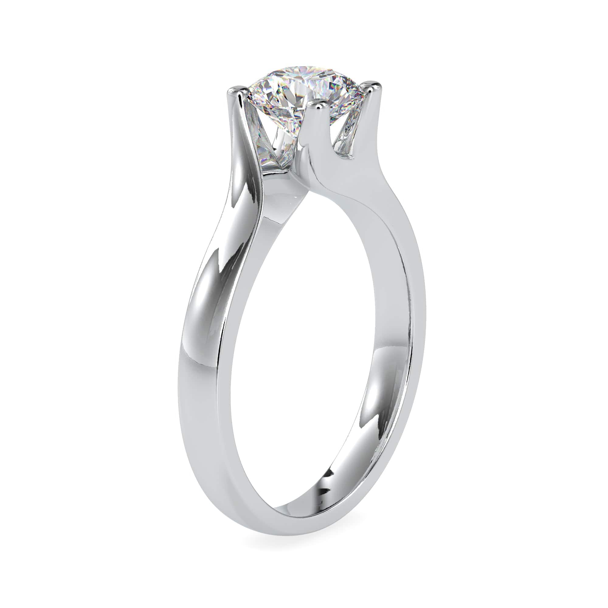 2-Carat Lag Grown Solitaire Engagement Ring JL PT LG G 0051-D