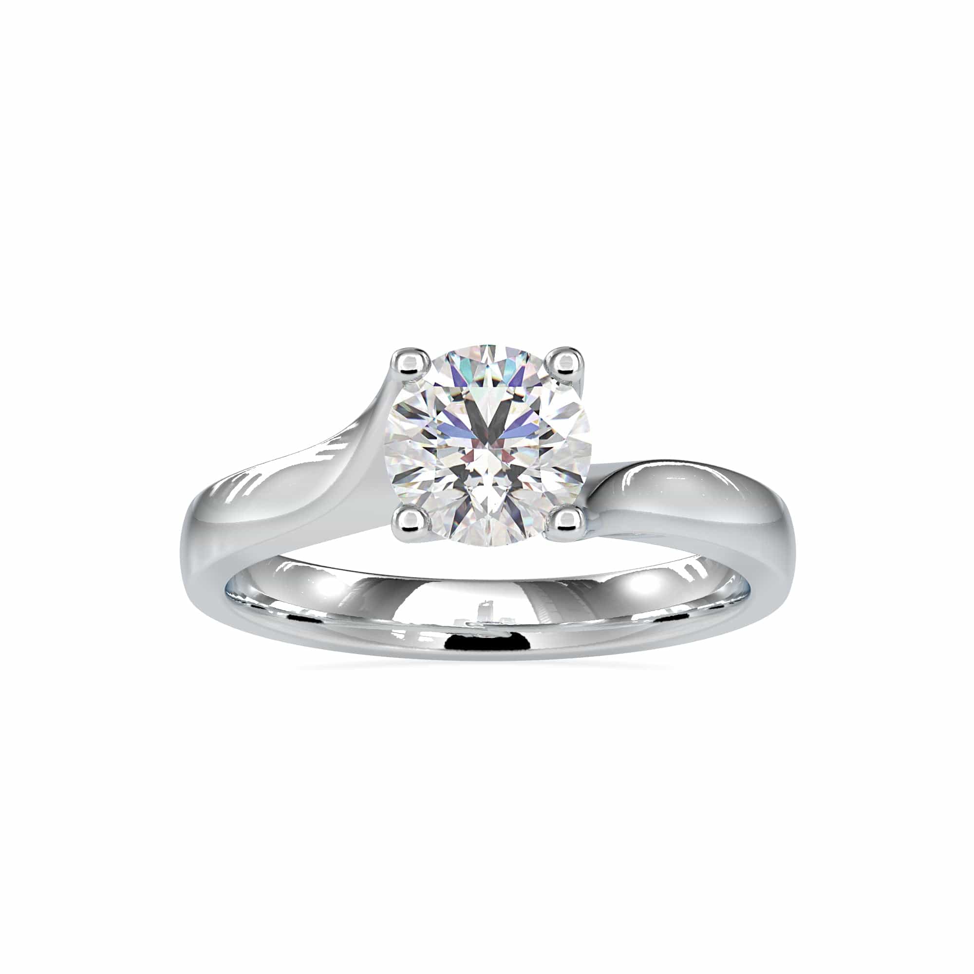 1-Carat Lag Grown Solitaire Engagement Ring JL PT LG G 0051-B