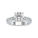 Load image into Gallery viewer, 50-Pointer Lab Grown Solitaire Platinum Diamond Shank Ring JL PT LG G 0167
