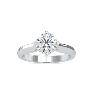 2-Carat Lab Grown Solitaire Platinum Ring JL PT LG G 0143-D