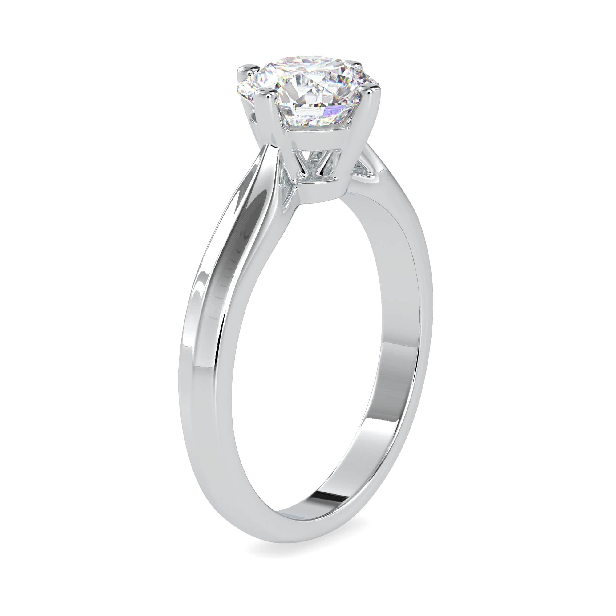 1-Carat Lab Grown Solitaire Platinum Ring JL PT LG G 0143-B