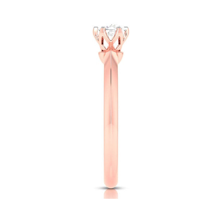 30-Pointer Solitaire Rose Gold Ring JL AU G 106R   Jewelove.US