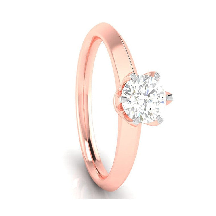 30-Pointer Solitaire Rose Gold Ring JL AU G 106R   Jewelove.US