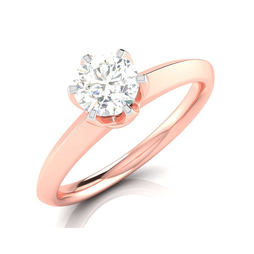 1-Carat Lab Grown Solitaire Rose Gold Ring JL AU LG G 106R-C   Jewelove.US