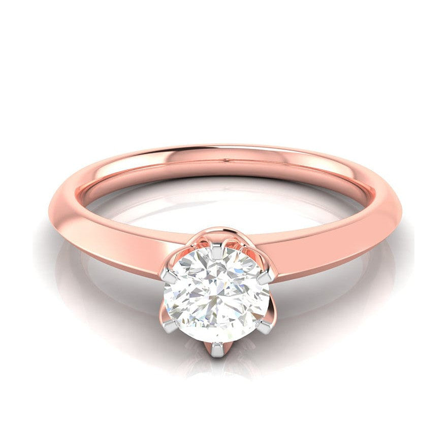 30-Pointer Solitaire Rose Gold Ring JL AU G 106R   Jewelove.US