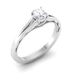 Load image into Gallery viewer, 30-Pointer Split Shank Platinum Solitaire Engagement Ring for Women JL PT 547
