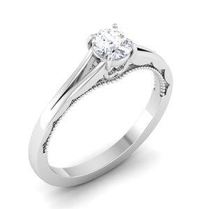 50 Pointer Split Shank Platinum Solitaire Engagement Ring for Women JL PT 546